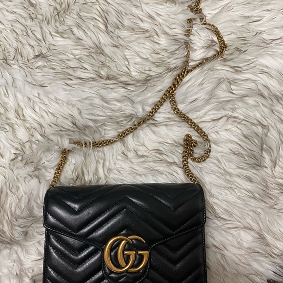 Black Gucci Marmot bag with wallet features - Picture 4 of 5